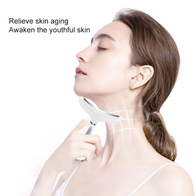 Neck wrinkles and neck massager Aussi Massage