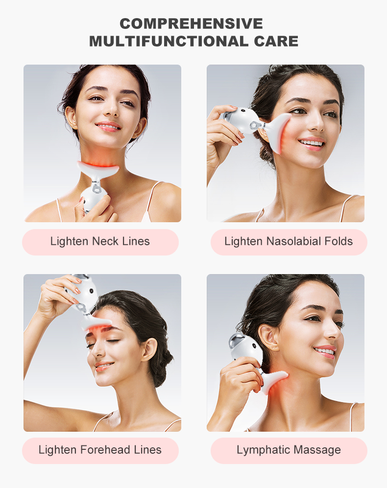 Neck wrinkles and neck massager Aussi Massage