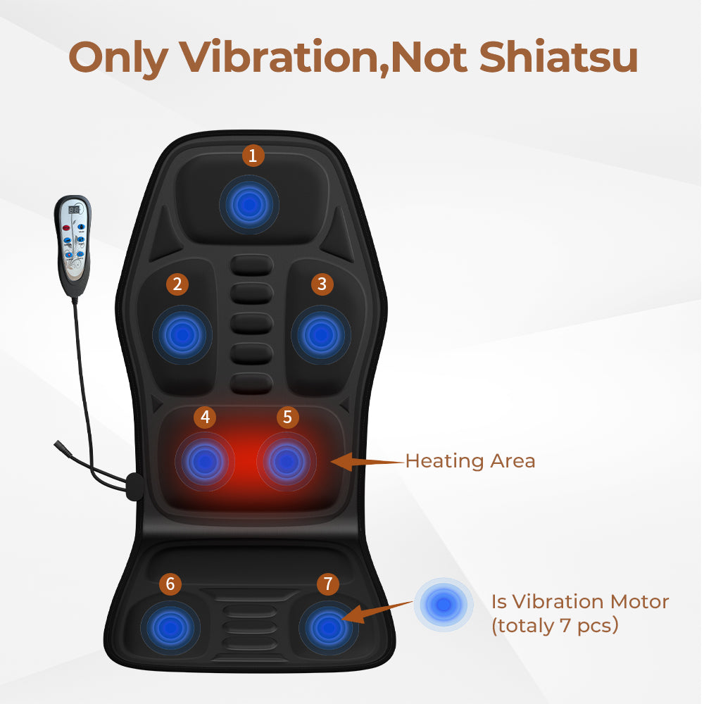 Massage Chair Pad,Back Massage With Heat,Massage Pad With 7Vibration Motors,Chair Massager For Office Chair, Massage Chair For Home Office Use Aussi Massage