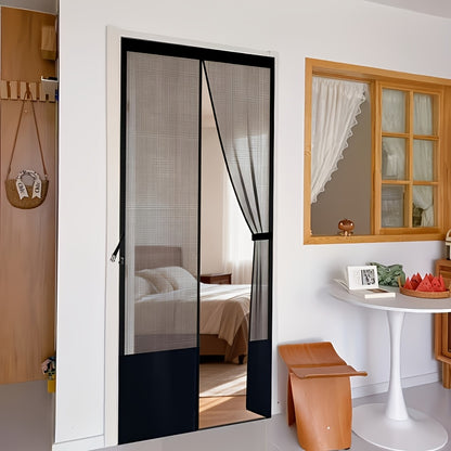 Magnetic Mesh Door Screen, No Drilling Required, Anti-Mosquito Dustproof, Automatic Closure, Pet Friendly, Ideal For Living Room Balcony Aussi Massage